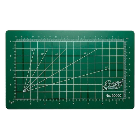 Excel Blades 5 1/2" x 9" Self-Healing Cutting Mat w/ Measurement Grid, Green 12pk 60000
